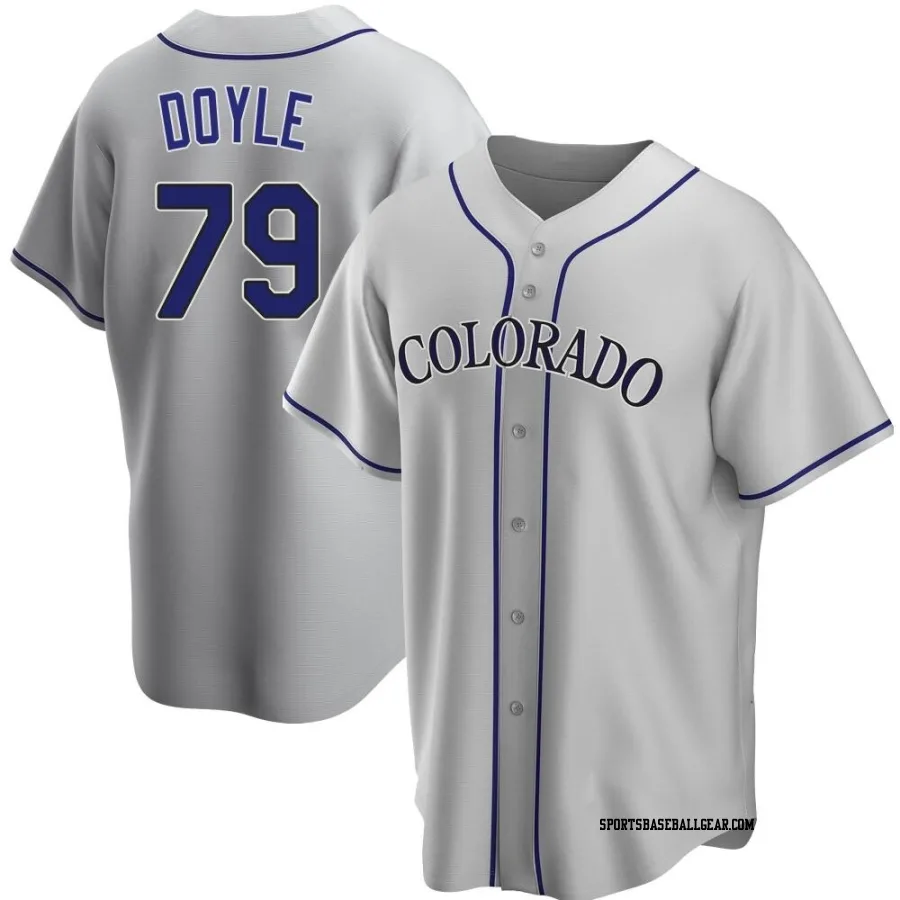 Brenton Doyle Men's Colorado Rockies Gray Replica Road Jersey