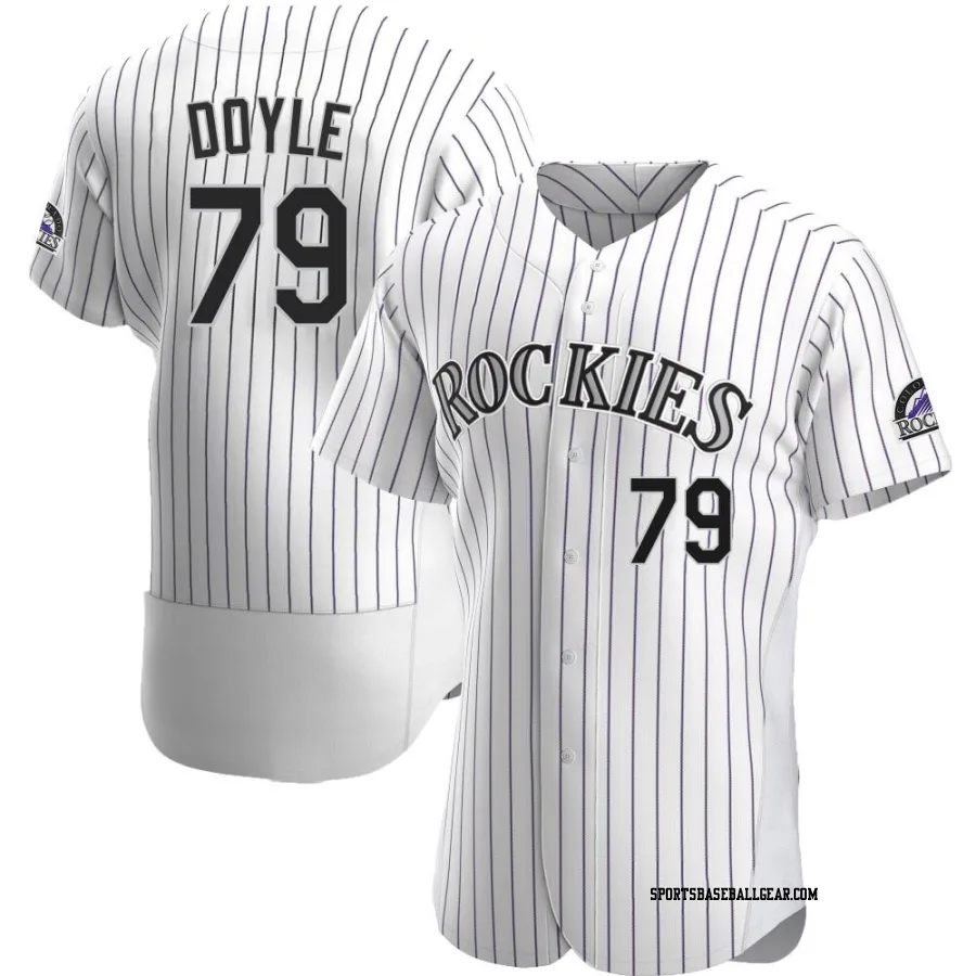 Brenton Doyle Men's Colorado Rockies White Authentic Home Jersey