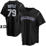 Brenton Doyle Youth Colorado Rockies Black Replica Alternate Jersey