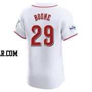 Bret Boone Men's Cincinnati Reds White Elite Home Patch Jersey