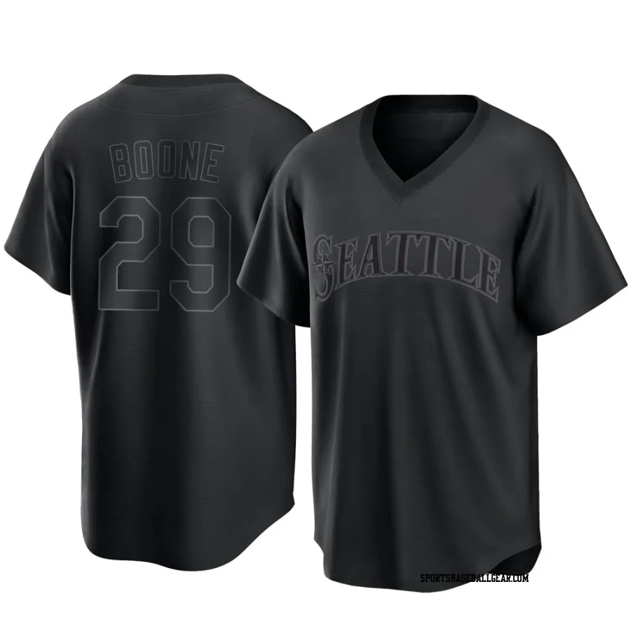 Bret Boone Men's Seattle Mariners Black Replica Pitch Fashion Jersey