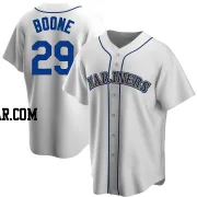 Bret Boone Men's Seattle Mariners White Replica Home Cooperstown Collection Jersey