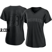 Bret Boone Women's Cincinnati Reds Black Authentic Pitch Fashion Jersey