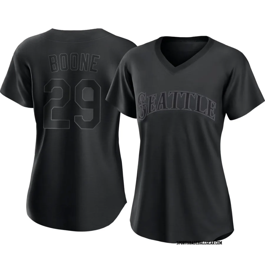 Bret Boone Women's Seattle Mariners Black Authentic Pitch Fashion Jersey