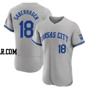 Bret Saberhagen Men's Kansas City Royals Gray Authentic 2022 Road Jersey