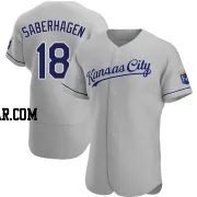 Bret Saberhagen Men's Kansas City Royals Gray Authentic Road Jersey