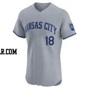 Bret Saberhagen Men's Kansas City Royals Gray Elite Road Jersey