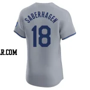 Bret Saberhagen Men's Kansas City Royals Gray Elite Road Jersey