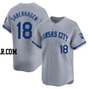 Bret Saberhagen Men's Kansas City Royals Gray Limited Away Jersey