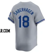 Bret Saberhagen Men's Kansas City Royals Gray Limited Away Jersey