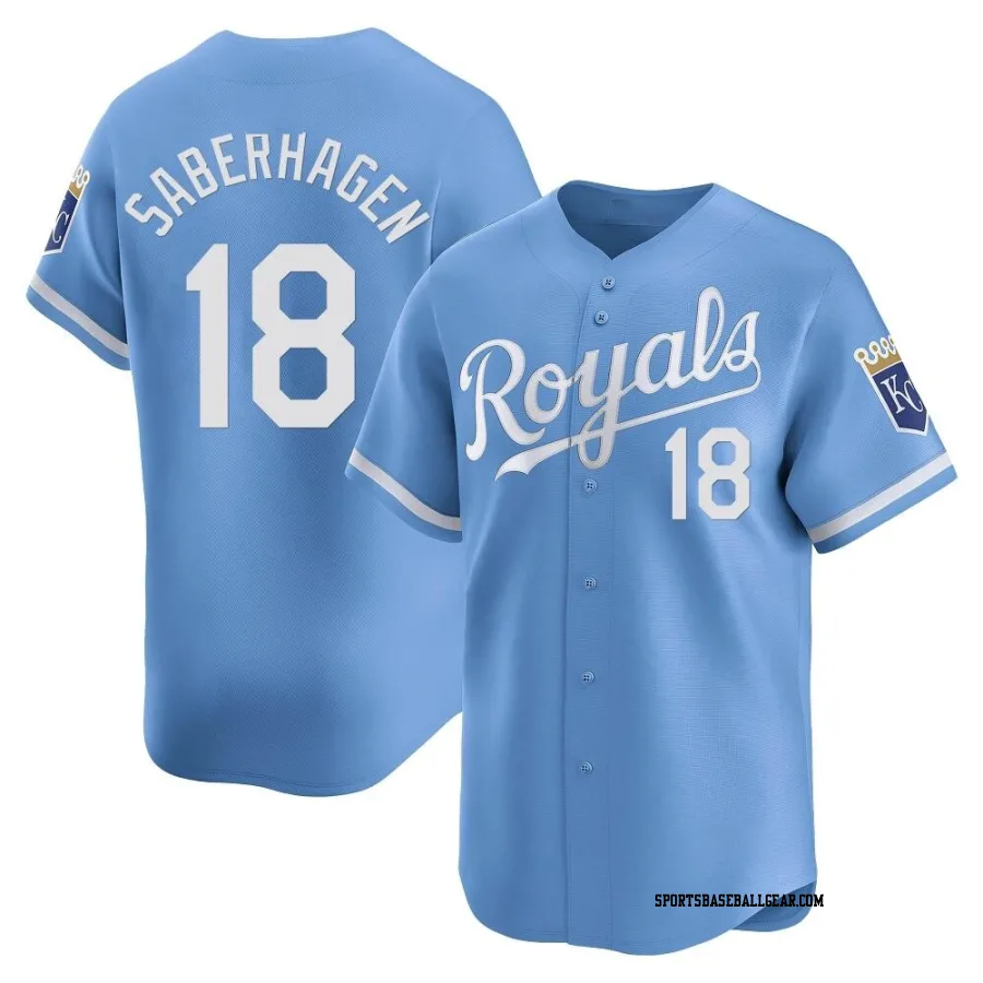 Bret Saberhagen Men's Kansas City Royals Light Blue Limited Alternate Jersey