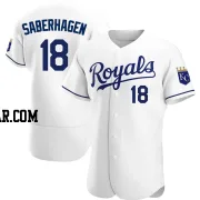 Bret Saberhagen Men's Kansas City Royals White Authentic Home Jersey