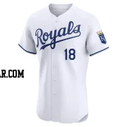 Bret Saberhagen Men's Kansas City Royals White Elite Home Jersey