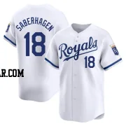 Bret Saberhagen Men's Kansas City Royals White Limited Home Jersey