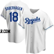 Bret Saberhagen Men's Kansas City Royals White Replica Home Jersey