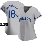 Bret Saberhagen Women's Kansas City Royals Gray Authentic 2022 Road Jersey