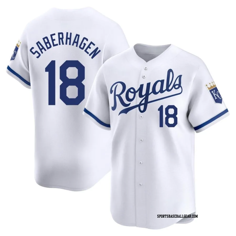 Bret Saberhagen Youth Kansas City Royals White Limited Home Jersey