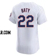 Brett Baty Men's New York Mets White Elite Home Jersey