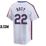 Brett Baty Men's New York Mets White Limited Cooperstown Collection Jersey