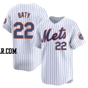 Brett Baty Men's New York Mets White Limited Home Jersey