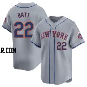 Brett Baty Youth New York Mets Gray Limited Away Jersey