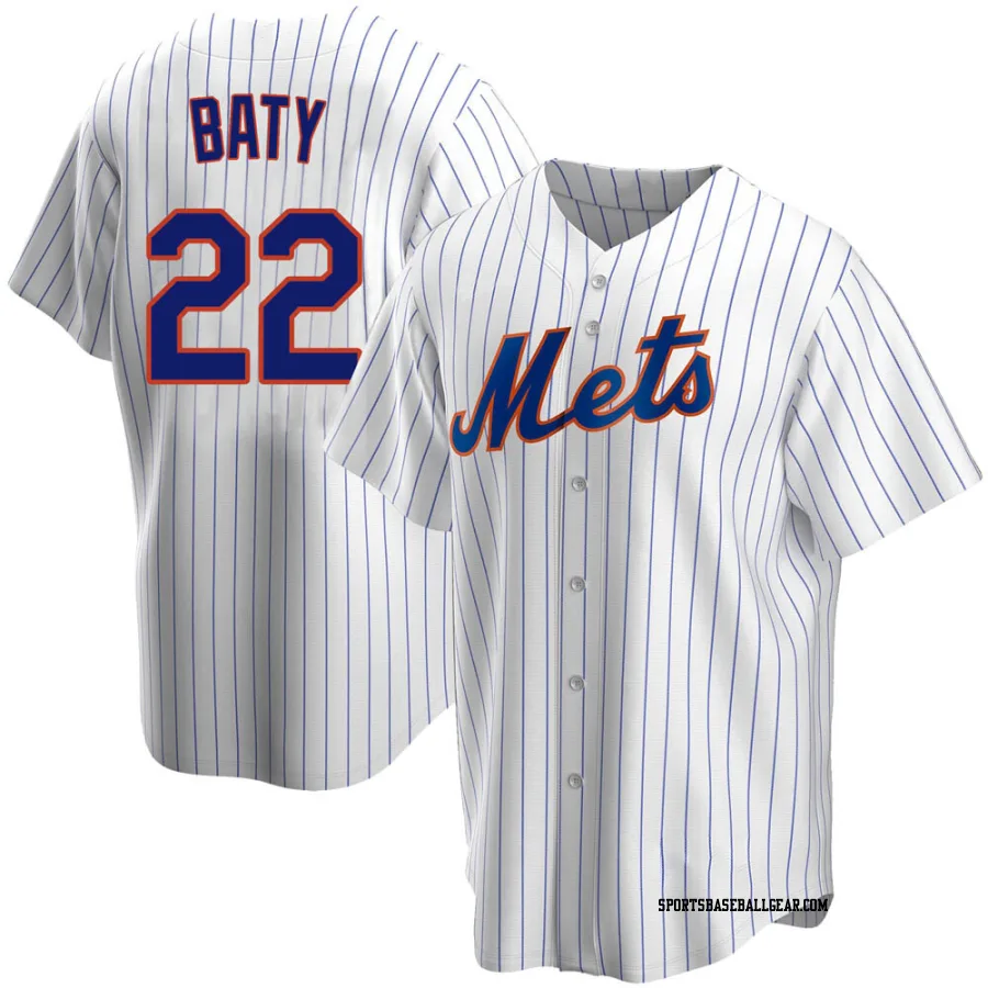 Brett Baty Youth New York Mets White Replica Home Jersey