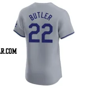 Brett Butler Men's Los Angeles Dodgers Gray Elite Road Jersey