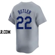 Brett Butler Men's Los Angeles Dodgers Gray Limited Away Jersey