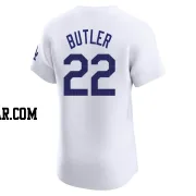 Brett Butler Men's Los Angeles Dodgers White Elite Home Jersey