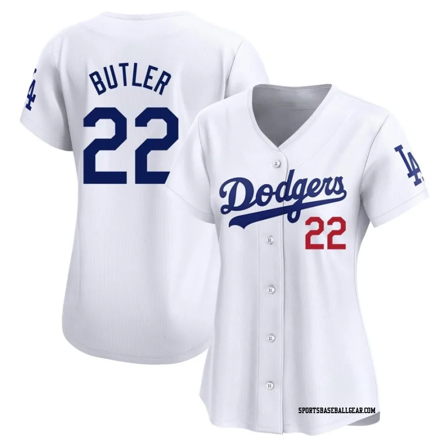 Brett Butler Women's Los Angeles Dodgers White Limited Home Jersey