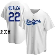 Brett Butler Youth Los Angeles Dodgers White Replica Home Jersey