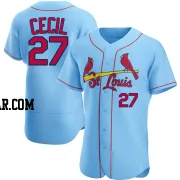 Brett Cecil Men's St. Louis Cardinals Light Blue Authentic Alternate Jersey