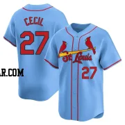 Brett Cecil Men's St. Louis Cardinals Light Blue Limited Alternate Jersey