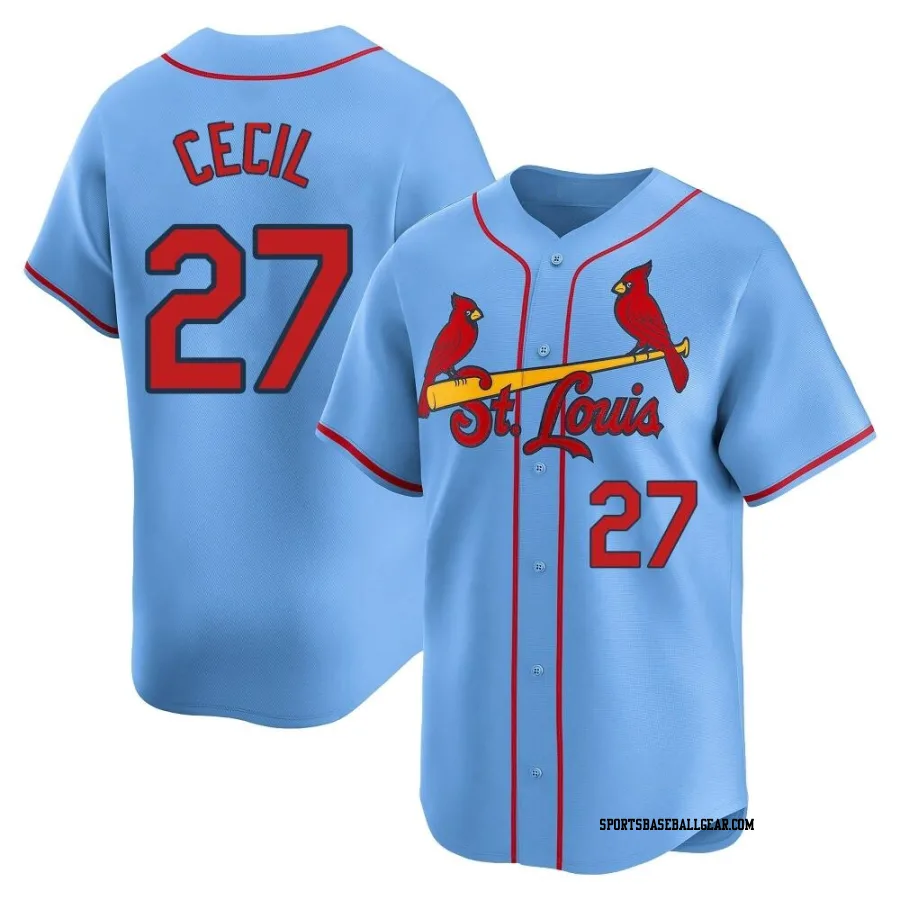 Brett Cecil Men's St. Louis Cardinals Light Blue Limited Alternate Jersey