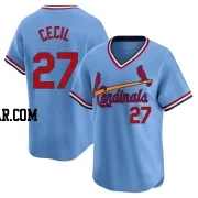 Brett Cecil Men's St. Louis Cardinals Light Blue Limited Cooperstown Collection Jersey