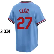 Brett Cecil Men's St. Louis Cardinals Light Blue Limited Cooperstown Collection Jersey