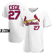 Brett Cecil Men's St. Louis Cardinals White Authentic Home Jersey