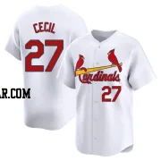 Brett Cecil Men's St. Louis Cardinals White Limited Home Jersey