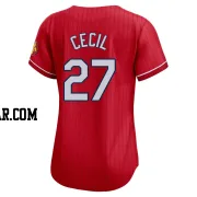 Brett Cecil Women's St. Louis Cardinals Red Limited 2024 City Connect Jersey