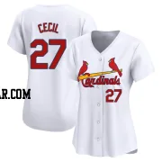 Brett Cecil Women's St. Louis Cardinals White Limited Home Jersey