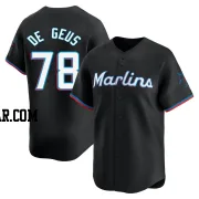 Brett de Geus Men's Miami Marlins Black Limited Alternate Jersey