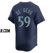 Brett de Geus Men's Seattle Mariners Navy Limited Road Jersey