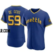 Brett de Geus Men's Seattle Mariners Royal Authentic 2023 City Connect Jersey