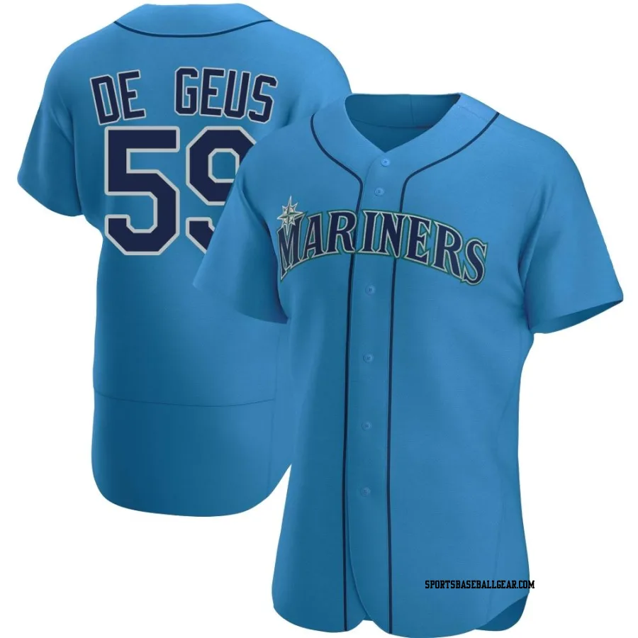 Brett de Geus Men's Seattle Mariners Royal Authentic Alternate Jersey