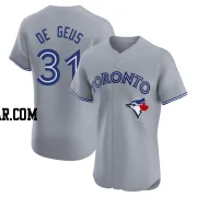 Brett de Geus Men's Toronto Blue Jays Gray Elite Road Jersey