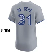 Brett de Geus Men's Toronto Blue Jays Gray Elite Road Jersey