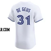 Brett de Geus Men's Toronto Blue Jays White Elite Home Jersey