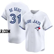 Brett de Geus Men's Toronto Blue Jays White Limited Home Jersey