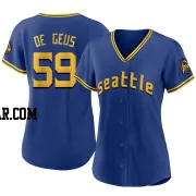 Brett de Geus Women's Seattle Mariners Royal Authentic 2023 City Connect Jersey