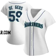 Brett de Geus Women's Seattle Mariners White Replica Home Jersey